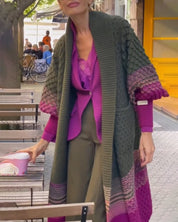 Vest met kleurblokken en lantaarnmouwen in de kleur Gemengde kleur voor dames in stijl ideaal voor de herfst.