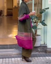 Vest met kleurblokken en lantaarnmouwen in de kleur Gemengde kleur voor dames in stijl ideaal voor de herfst.