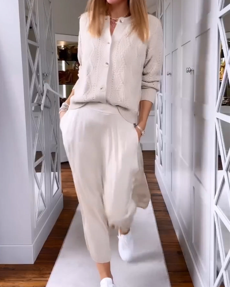 Vest met knopen in een effen kleur in de kleur Beige voor dames in stijl ideaal voor de herfst.