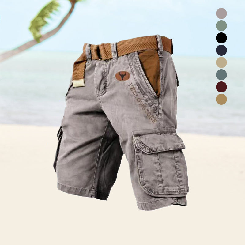 Veelzijdige cargoshorts, ontworpen voor ultiem comfort en stijl. Gemaakt van duurzaam stretchmateriaal voor langdurig comfort, voorzien van zes handige zakken en een tijdloos silhouet geschikt voor diverse activiteiten. Maattabel beschikbaar voor de perfecte pasvorm.