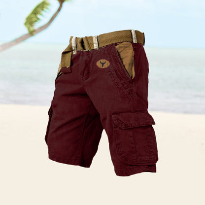 Veelzijdige cargoshorts, ontworpen voor ultiem comfort en stijl. Gemaakt van duurzaam stretchmateriaal voor langdurig comfort, voorzien van zes handige zakken en een tijdloos silhouet geschikt voor diverse activiteiten. Maattabel beschikbaar voor de perfecte pasvorm.