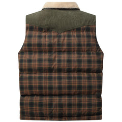 Bodywarmer met plaid patroon