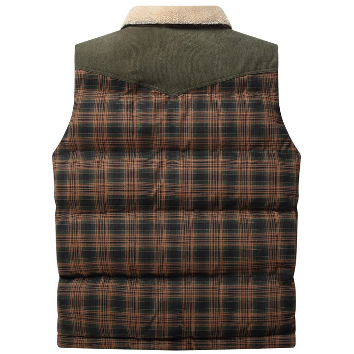 Bodywarmer met plaid patroon