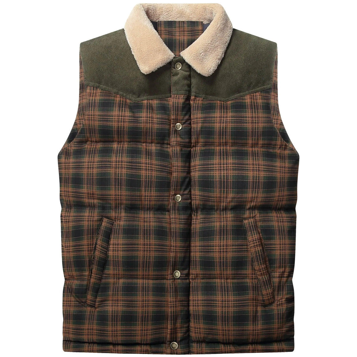 Bodywarmer met plaid patroon
