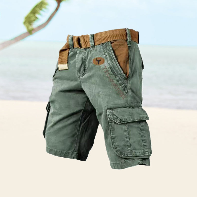 Veelzijdige cargoshorts, ontworpen voor ultiem comfort en stijl. Gemaakt van duurzaam stretchmateriaal voor langdurig comfort, voorzien van zes handige zakken en een tijdloos silhouet geschikt voor diverse activiteiten. Maattabel beschikbaar voor de perfecte pasvorm.