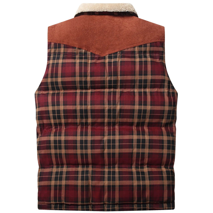 Bodywarmer met plaid patroon