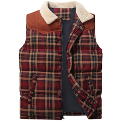 Bodywarmer met plaid patroon