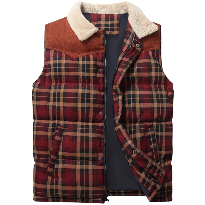 Bodywarmer met plaid patroon