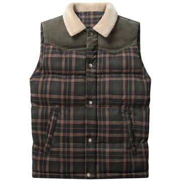 Bodywarmer met plaid patroon