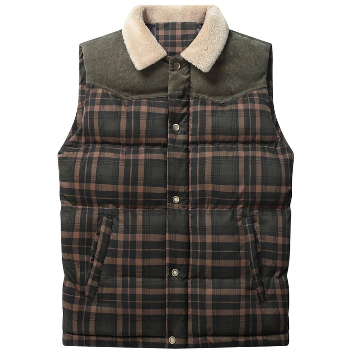 Bodywarmer met plaid patroon