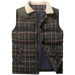 Bodywarmer met plaid patroon