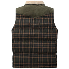 Bodywarmer met plaid patroon
