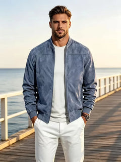 Bomberjack met baseball collar