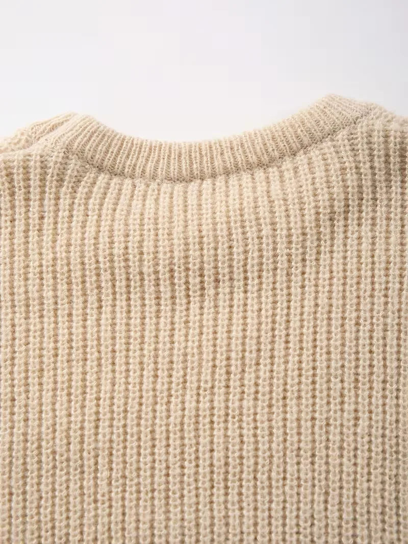 Oversized gebreide trui