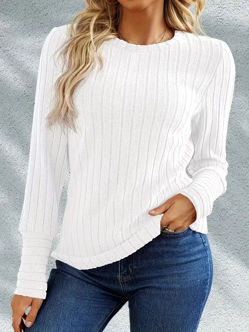Longsleeve met ribbelstructuur