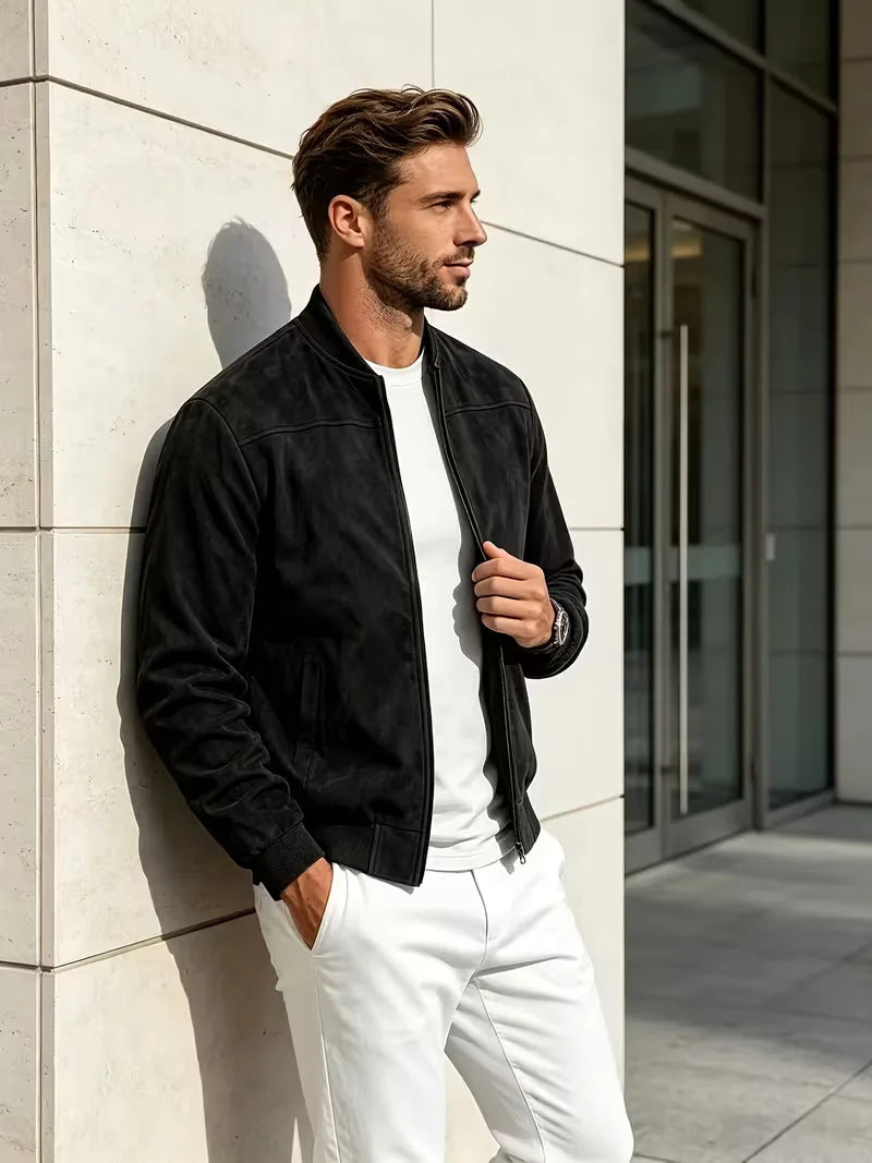 Bomberjack met baseball collar