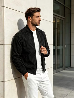 Bomberjack met baseball collar