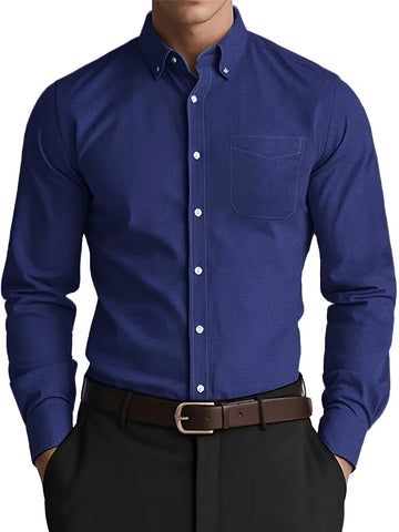 Casual overhemd met mandarin collar