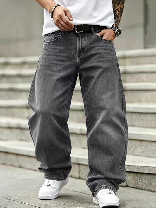 Loose fit jeans met meerdere zakken