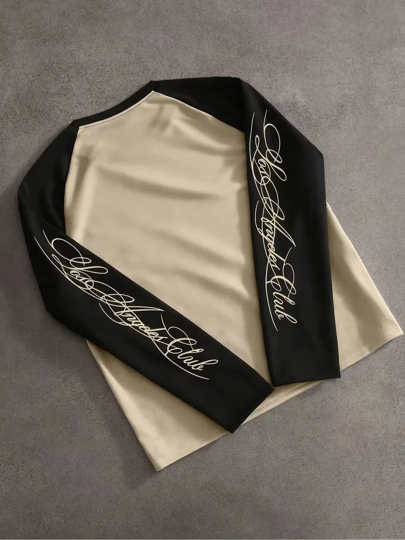 Longsleeve T-shirt met contrast