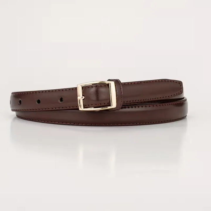 Slim casual riem met vierkante gesp