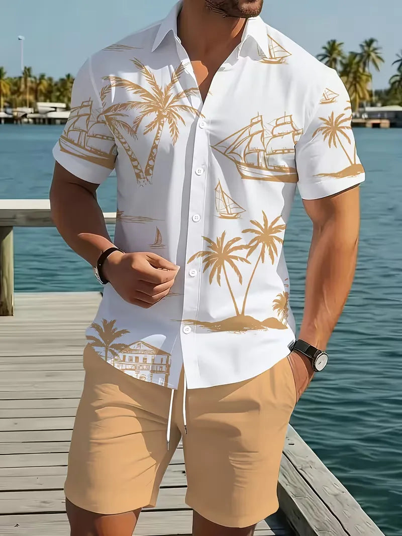 Shorts met tropische print