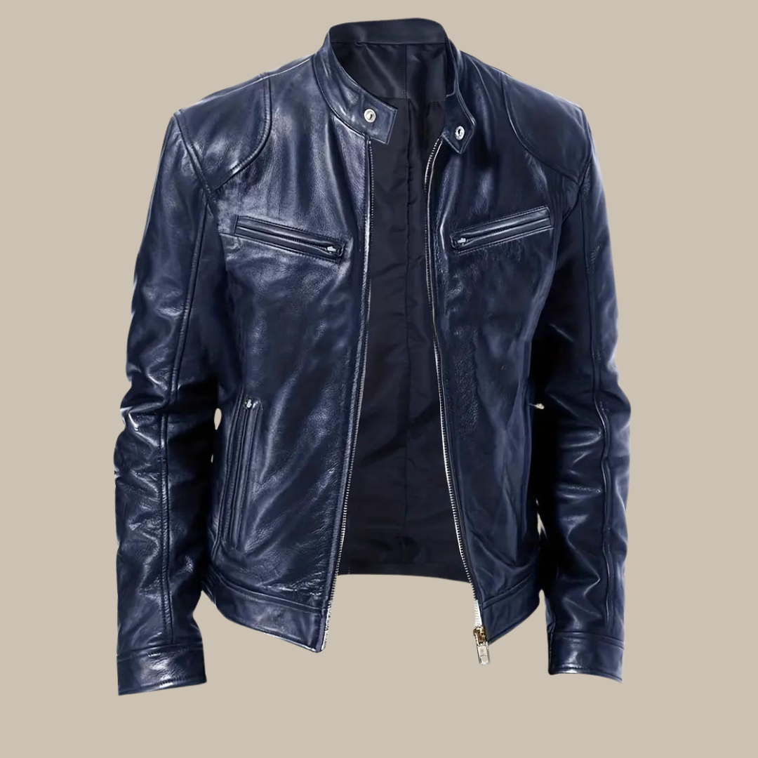 Stoere leren herenjas, perfecte combinatie van stijl en comfort. Gemaakt van hoogwaardig PU-leer met opvallende ritsdetails en een robuuste bikerstijl voor een edgy en trendy uitstraling.