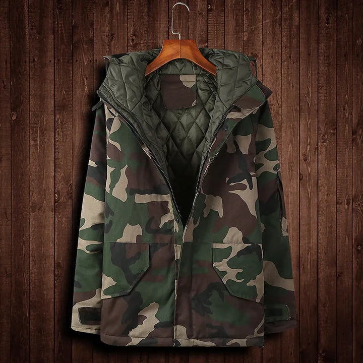 Parka met camouflagepatroon