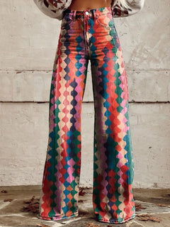 High waist wide leg pants