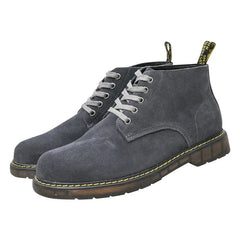 Veterschoenen boots met suède afwerking