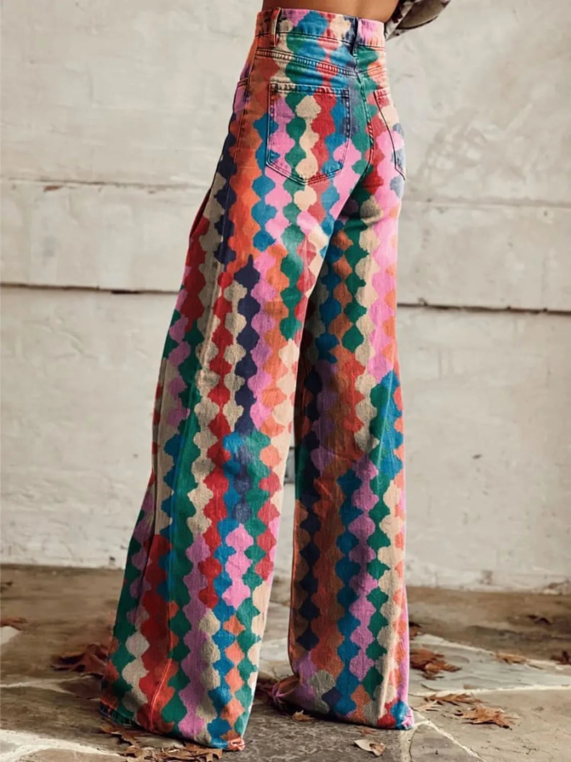 High waist wide leg pants