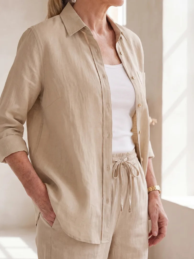 Set met blouse en tapered broek
