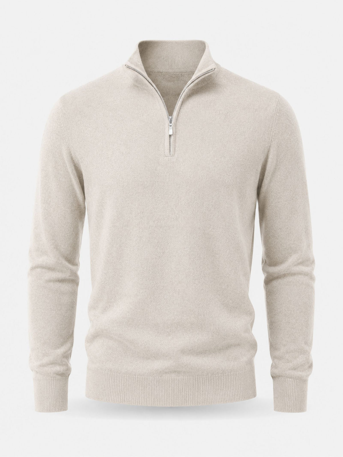 Hugo Merino Wool Men's V-neck Sweater with Zipper