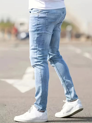 Slim fit jeans met vijf-pocket ontwerp