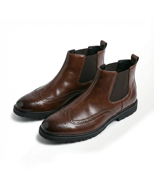 Chelsea boots met brogue detailing