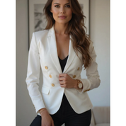 Louise | Comfortabele luxe blazer met knopen