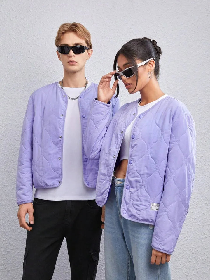 Quilted oversized coat