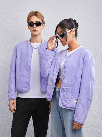Quilted oversized coat