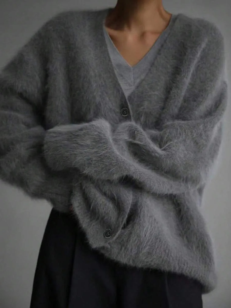Oversized cardigan met V-hals