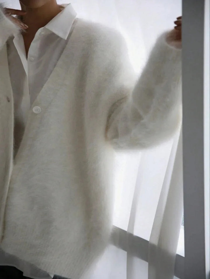 Oversized cardigan met V-hals