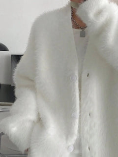 Oversized cardigan met V-hals