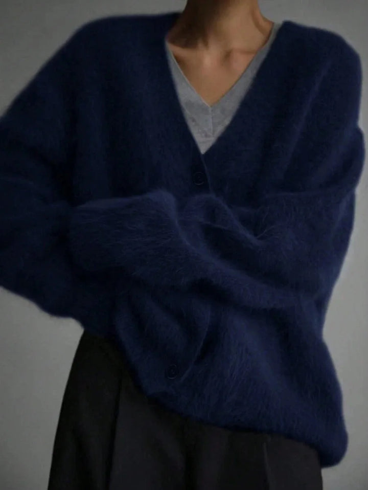 Oversized cardigan met V-hals