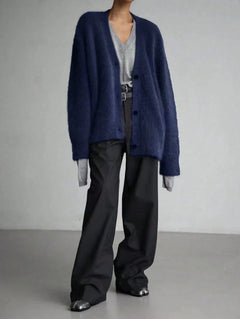 Oversized cardigan met V-hals