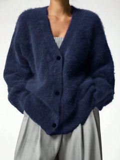 Oversized cardigan met V-hals