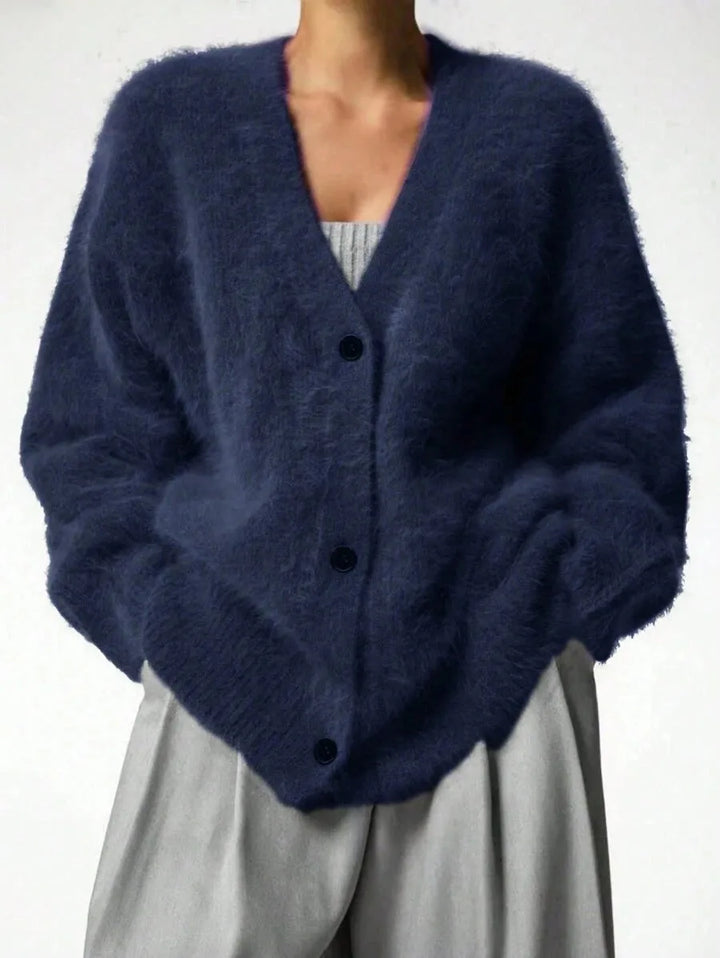 Oversized cardigan met V-hals