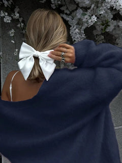 Oversized cardigan met V-hals