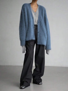 Oversized cardigan met V-hals