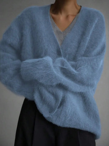 Oversized cardigan met V-hals
