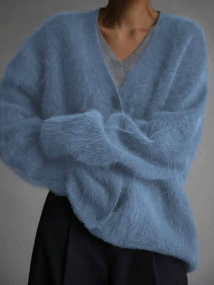 Oversized cardigan met V-hals