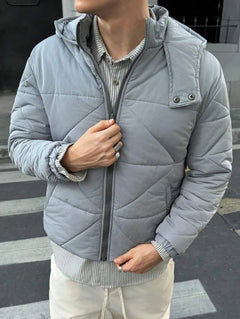 Puffer jacket met capuchon